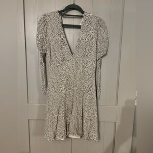 Open back V neck dress